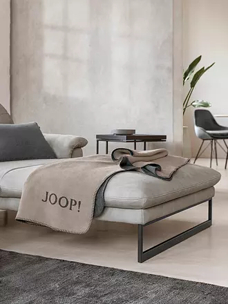 JOOP | Wohndecke - Plaid 150x200cm Uni Doubleface Silber/Navy | grau