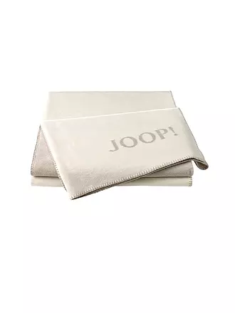 JOOP | Wohndecke - Plaid 150x200cm Uni Doubleface Stein/Anthrazit | creme