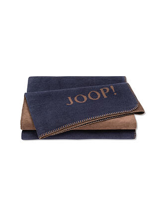 JOOP | Wohndecke - Plaid 150x200cm Uni Doubleface Stein/Anthrazit | dunkelblau