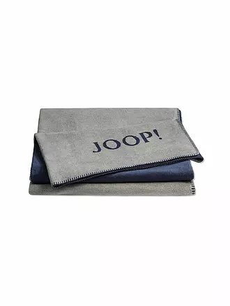JOOP | Wohndecke - Plaid 150x200cm Uni Doubleface Stein/Anthrazit | silber