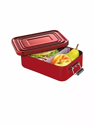 KÜCHENPROFI | Frischhaltedose - Lunchbox klein 18x12cm (Rot) | silber