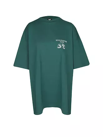KARO KAUER | T-Shirt Oversized Fit GOOD FORTUNE | dunkelgrün