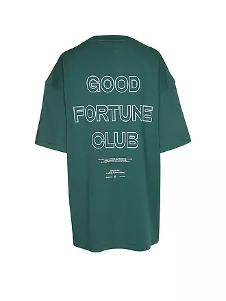 KARO KAUER | T-Shirt Oversized Fit GOOD FORTUNE | dunkelgrün