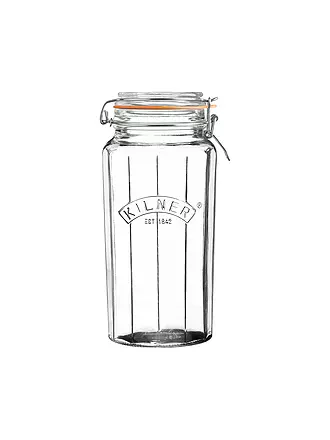 KILNER | Drahtbügelglas Kilner facettiert 1,8l | transparent