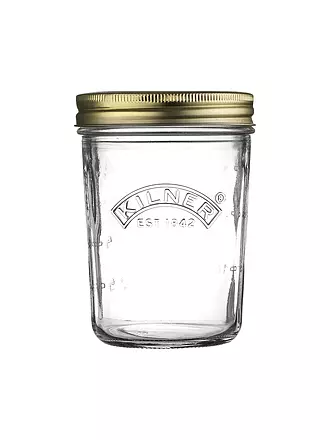 KILNER | Einmachglas mit weiter Öffnung 350ml Glas/Metall | transparent