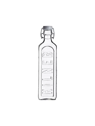 KILNER | Glasflasche mit Bügelverschluss 1l eckig Glas | transparent