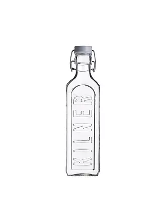 KILNER | Glasflasche mit Bügelverschluss 600ml eckig Glas | transparent