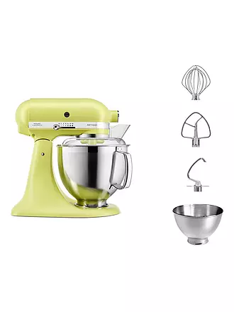 KITCHENAID | Küchenmaschine Artisan 185 4,8l 300 Watt 5KSM185PSEMS (Medaillonsilber) | gelb