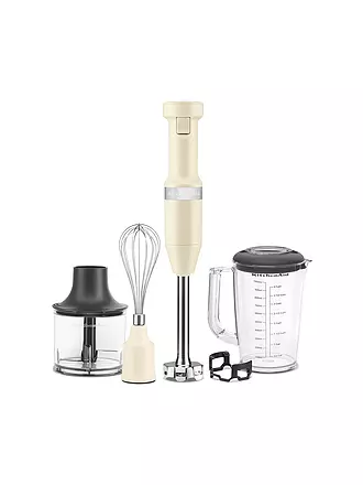 KITCHENAID | Stabmixer mit Zubehör 5KHBV83EBM Matt Schwarz | creme