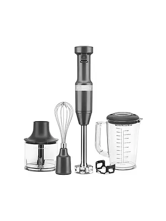 KITCHENAID | Stabmixer mit Zubehör 5KHBV83EBM Matt Schwarz | grau