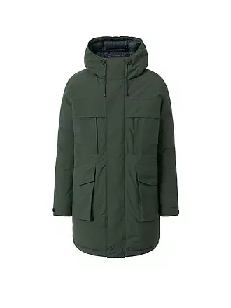 KNOWLEDGE COTTON APPAREL | Parka APEX CANVAS | dunkelgrün