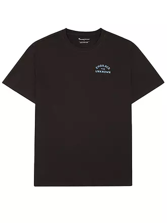 KNOWLEDGE COTTON APPAREL | T-Shirt BACKPRINT CAMP LIFE | braun
