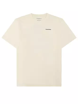 KNOWLEDGE COTTON APPAREL | T-Shirt BACKPRINT MOUNTAIN | creme