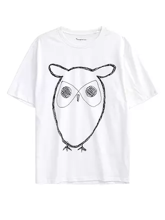 KNOWLEDGE COTTON APPAREL | T-Shirt BIG OWL | türkis