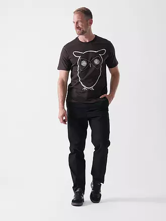 KNOWLEDGE COTTON APPAREL | T-Shirt BIG OWL | braun