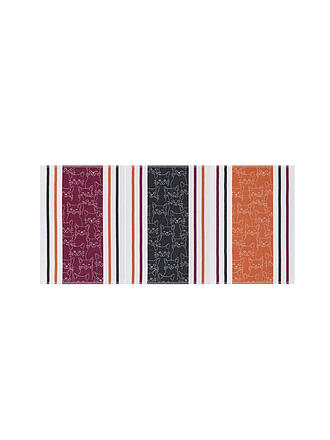 KRACHT | Halbleinen Jacquardtuch 3er Pkg Coffee | bunt