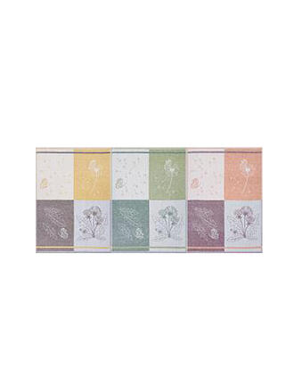 KRACHT | Halbleinen Jacquardtuch 3er Pkg Schmetterling | bunt