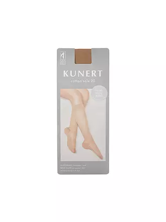 KUNERT | Kniestrümpfe COTTON SOLE 20 DEN | schwarz