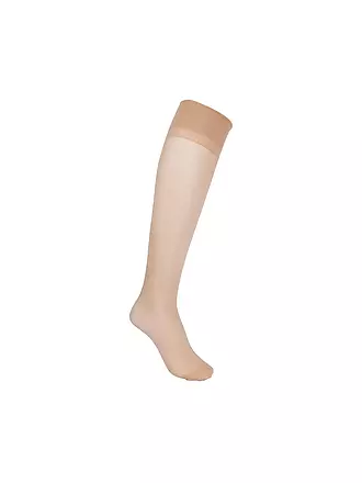 KUNERT | Kniestrümpfe Satin 40 den black | beige