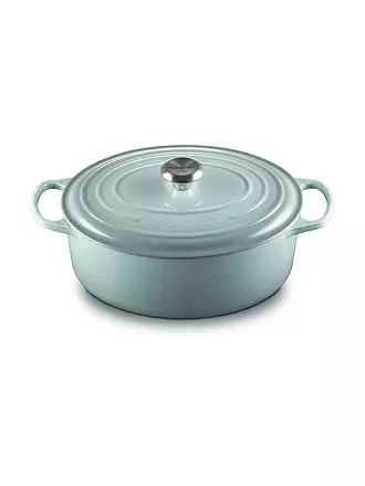 LE CREUSET | Bräter oval SIGNATURE 31cm 6,3l (Ofenrot) | hellgrau