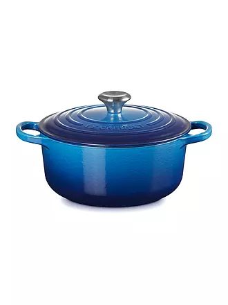 LE CREUSET | Bräter rund 20cm/2,4l SIGNATURE Azure | hellgrau