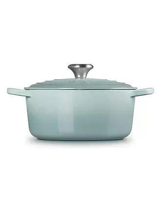 LE CREUSET | Bräter rund 24cm/4,2l SIGNATURE Azure | hellgrau