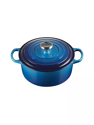 LE CREUSET | Bräter rund 24cm/4,2l SIGNATURE Azure | hellgrau
