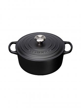 LE CREUSET | Bräter rund Signature 22cm Meringue | schwarz