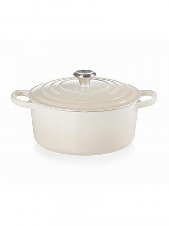 LE CREUSET | Bräter rund Signature 22cm Meringue | schwarz