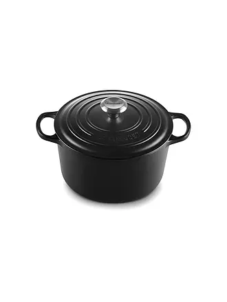 LE CREUSET | Bräter rund hoch SIGNATURE 24cm Azure | schwarz