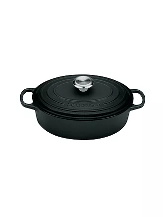 LE CREUSET | Gourmet Bräter Signature oval 27cm Schwarz | rot