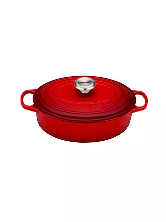 LE CREUSET | Gourmet Bräter Signature oval 27cm Schwarz | rot