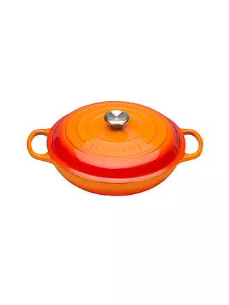 LE CREUSET | Gourmet Profitopf 30cm SIGNATURE Azure | orange