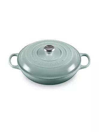 LE CREUSET | Gourmet Profitopf 30cm/3,5l SIGNATURE Azure | hellgrau