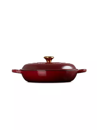 LE CREUSET | Gourmet-Profitopf Signature 30cm/3,2l Meringue | dunkelrot