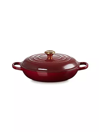 LE CREUSET | Gourmet-Profitopf Signature 30cm/3,2l Meringue | dunkelrot