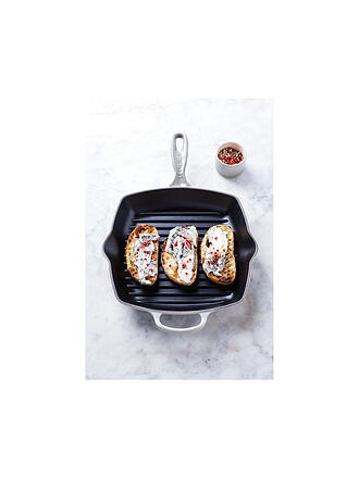 LE CREUSET | Grillpfanne quadratisch 26x26cm SIGNATURE Azure | grau