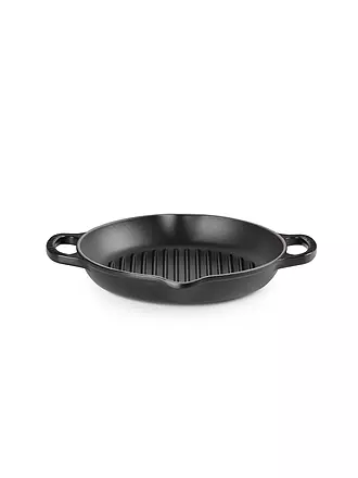 LE CREUSET | Grillplatte rund 25cm (Schwarz) | orange