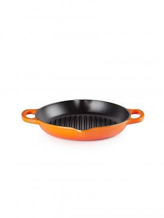 LE CREUSET | Grillplatte rund 25cm (Schwarz) | orange