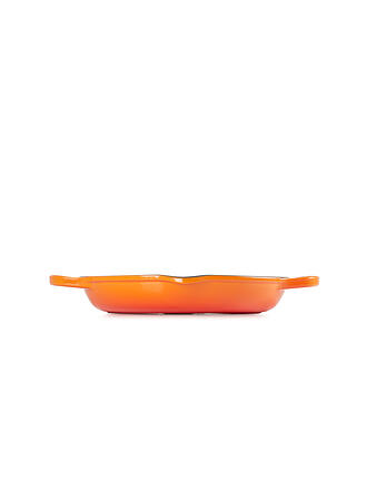 LE CREUSET | Grillplatte rund 25cm (Schwarz) | orange