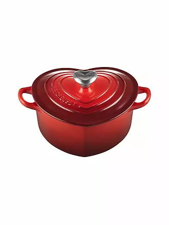 LE CREUSET | Herzbräter mit Herzknopf 20cm/1,9l Shell Pink | rot