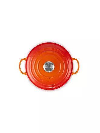 LE CREUSET | La Marmite - Familientopf Signature 24cm Ofenrot | schwarz
