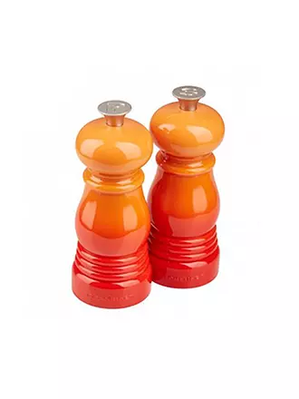 LE CREUSET | Mini Salz- & Pfeffermühlen Set 12,5cm Schwarz | orange