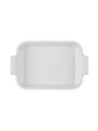 LE CREUSET | Rechteckige Auflaufform Tradition aus Steinzeug 26x19cm/4,2l Meringue | hellgrau