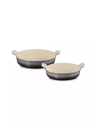LE CREUSET | Runde Auflaufform Tradition aus Steinzeug 20cm und 24cm 2er-Set Flint | gelb
