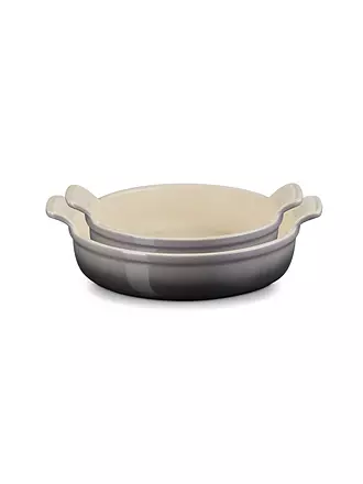 LE CREUSET | Runde Auflaufform Tradition aus Steinzeug 20cm und 24cm 2er-Set Flint | gelb