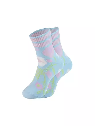 LE OOLEY | Socken DALHIA FLORAL soft mint | hellblau