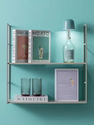 LEITMOTIV | LED Flaschenlampe CONE HAT Tea Green | hellblau