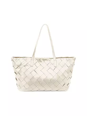 LES VISIONNAIRES | Ledertasche - Shopper ODILE WEAVE | weiss