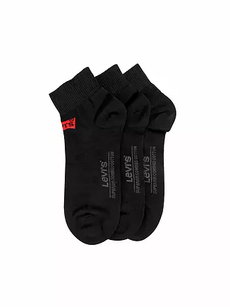 LEVI'S® | Sneaker Socken 3er Pkg. Batwing jet black | hellgrau